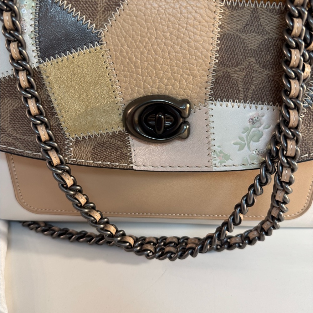 Coach Patchwork Parker Shoulder Bag - Tan and Cream - Picture 11 of 15